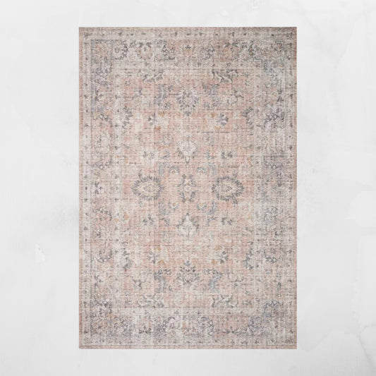 Blush/ Grey Traditional Rug