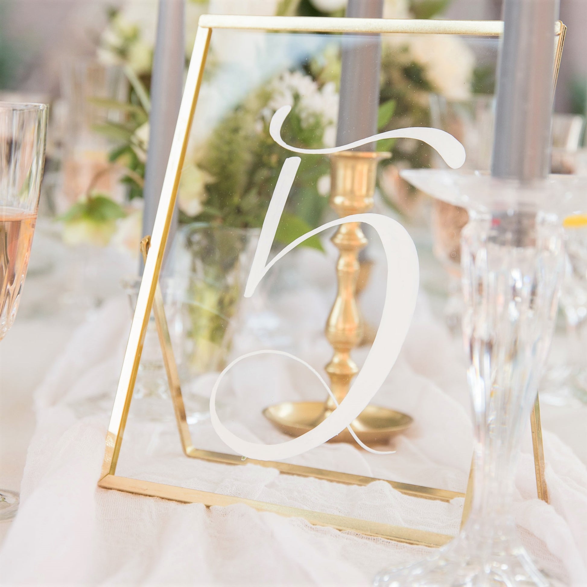 Gold Framed Glass Sign