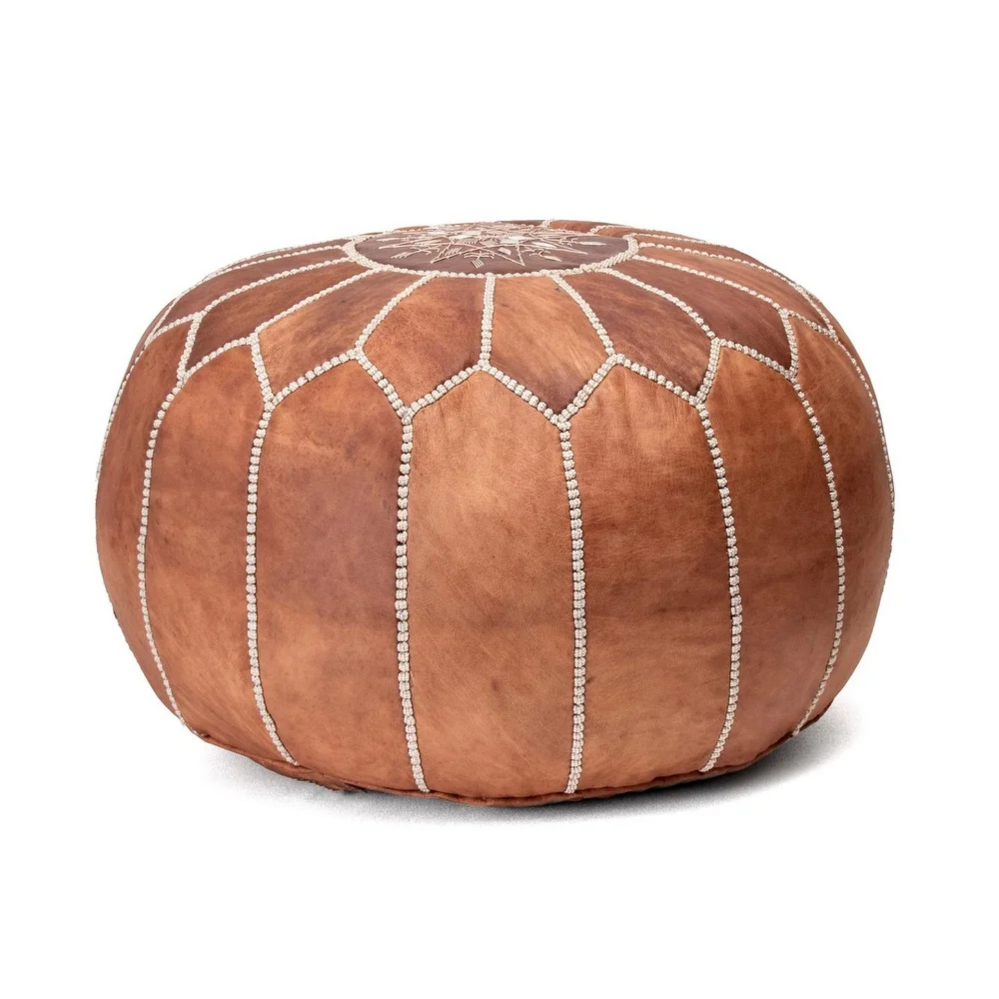 Leather Moroccan Pouf