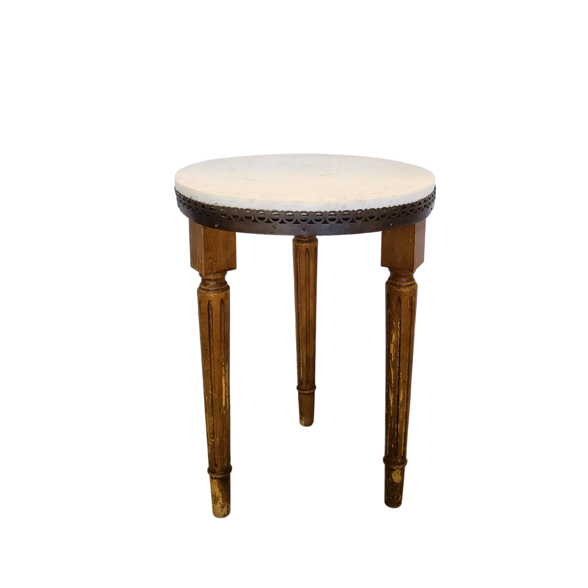 Vintage Marble Top Side Table