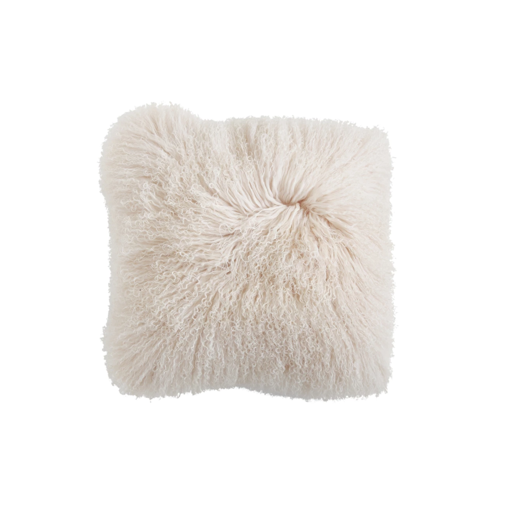 White Angora Accent Pillow