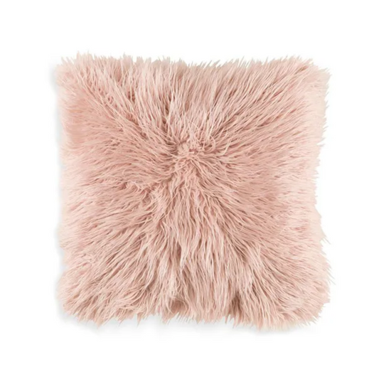 Mauve Angora Accent Pillow