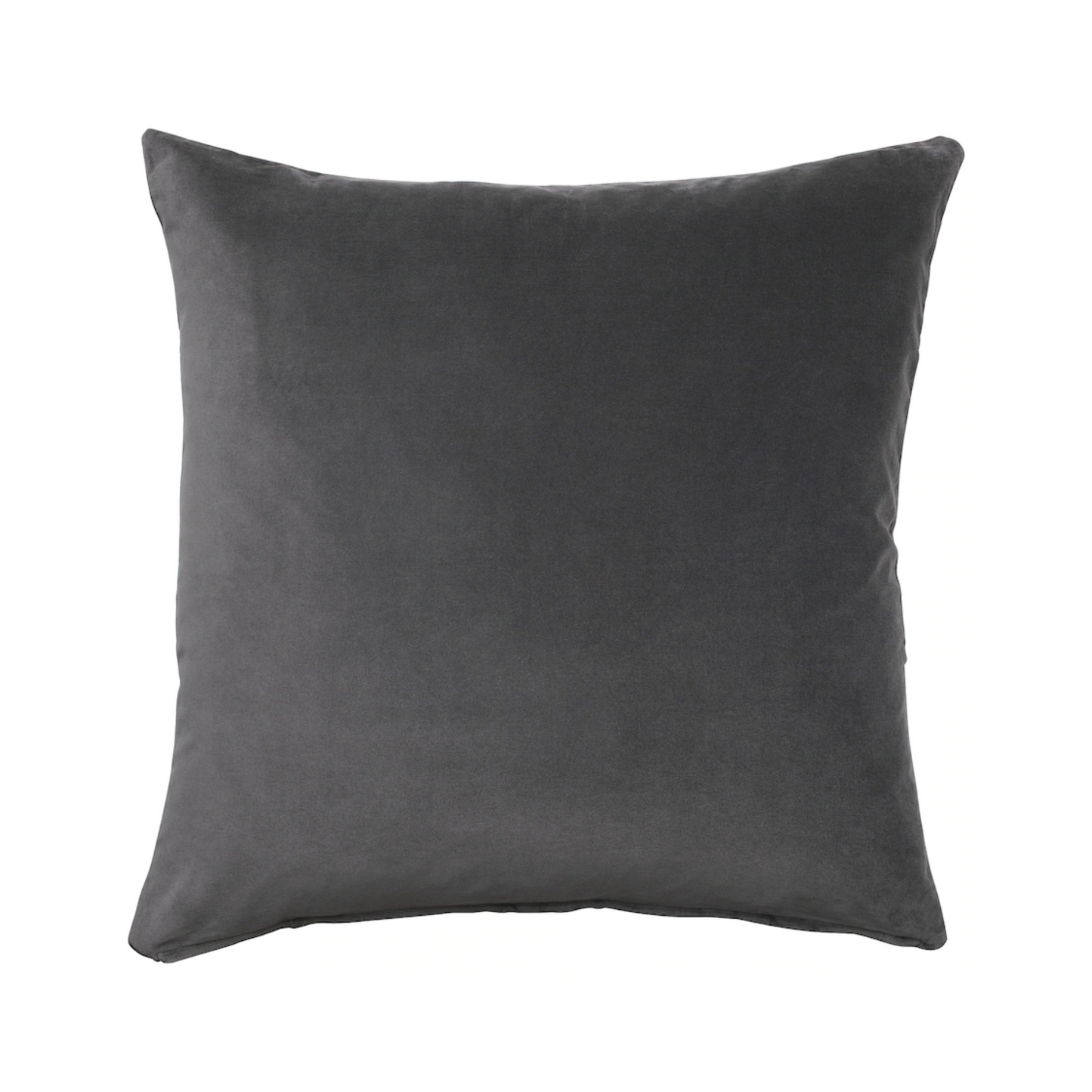 Charcoal Velvet Accent Pillow
