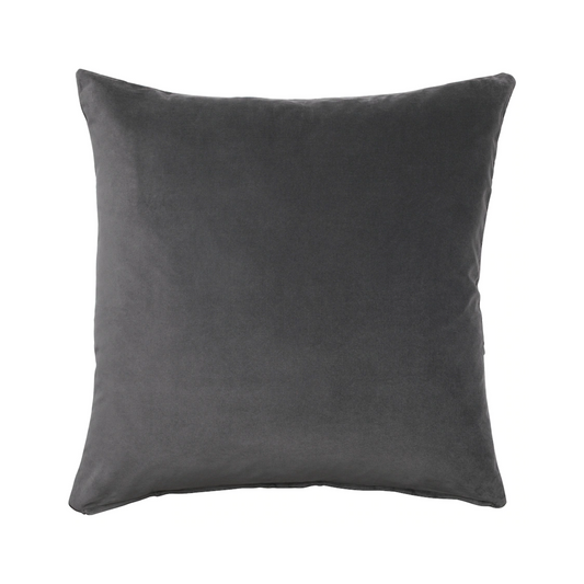 Charcoal Velvet Accent Pillow