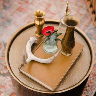 Hammered Brass Cylinder Drum