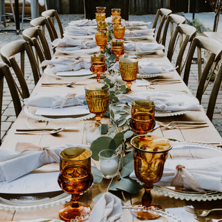 Vintage Amber Goblet
