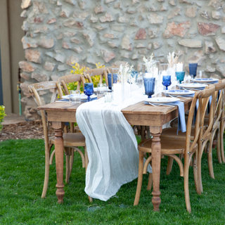 Gauze Table Runner - Crisp White