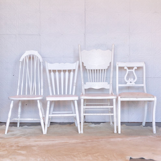 Vintage Chairs : White Finish
