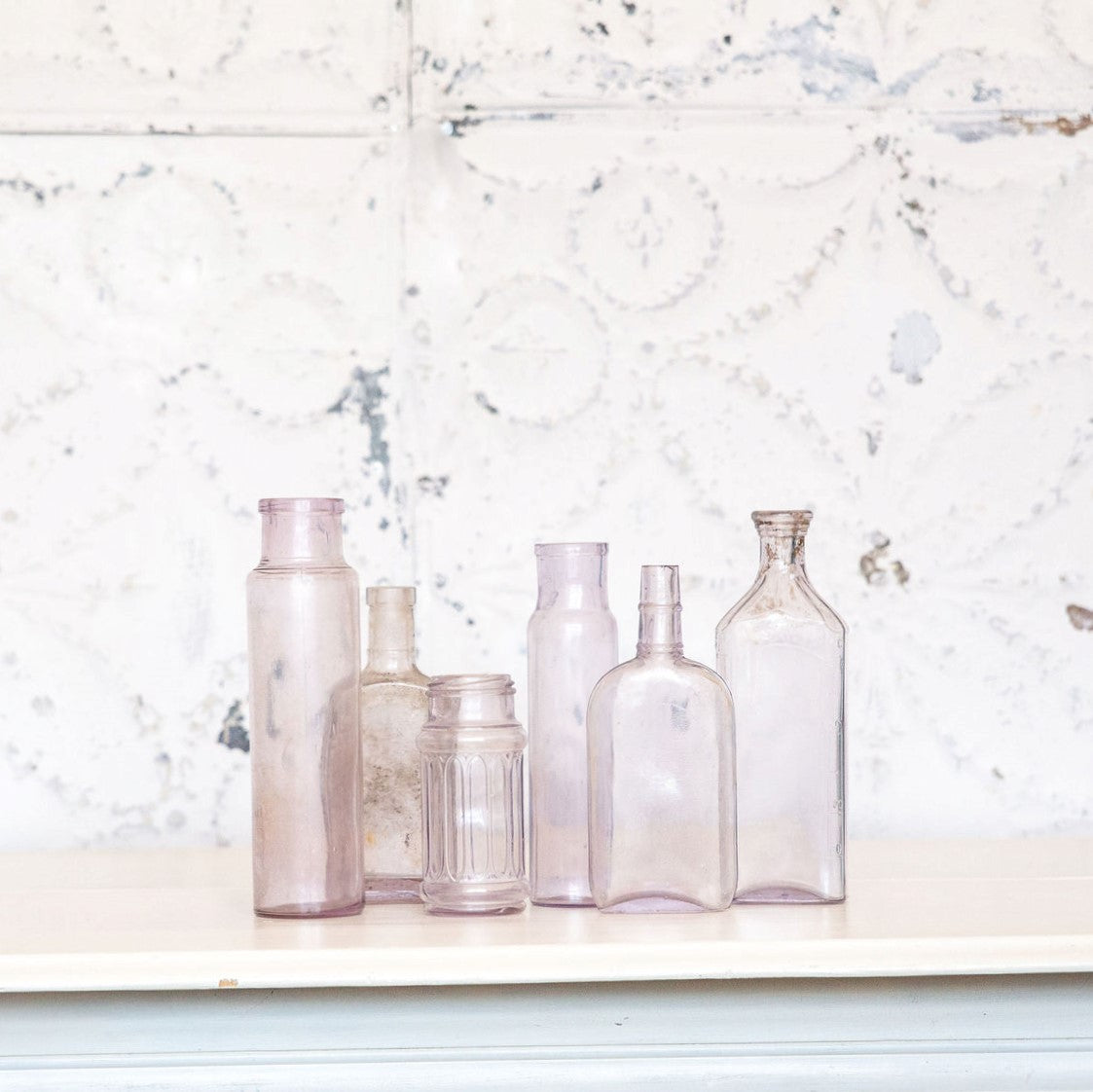 Lavender Glass Vintage Bottle - Sm