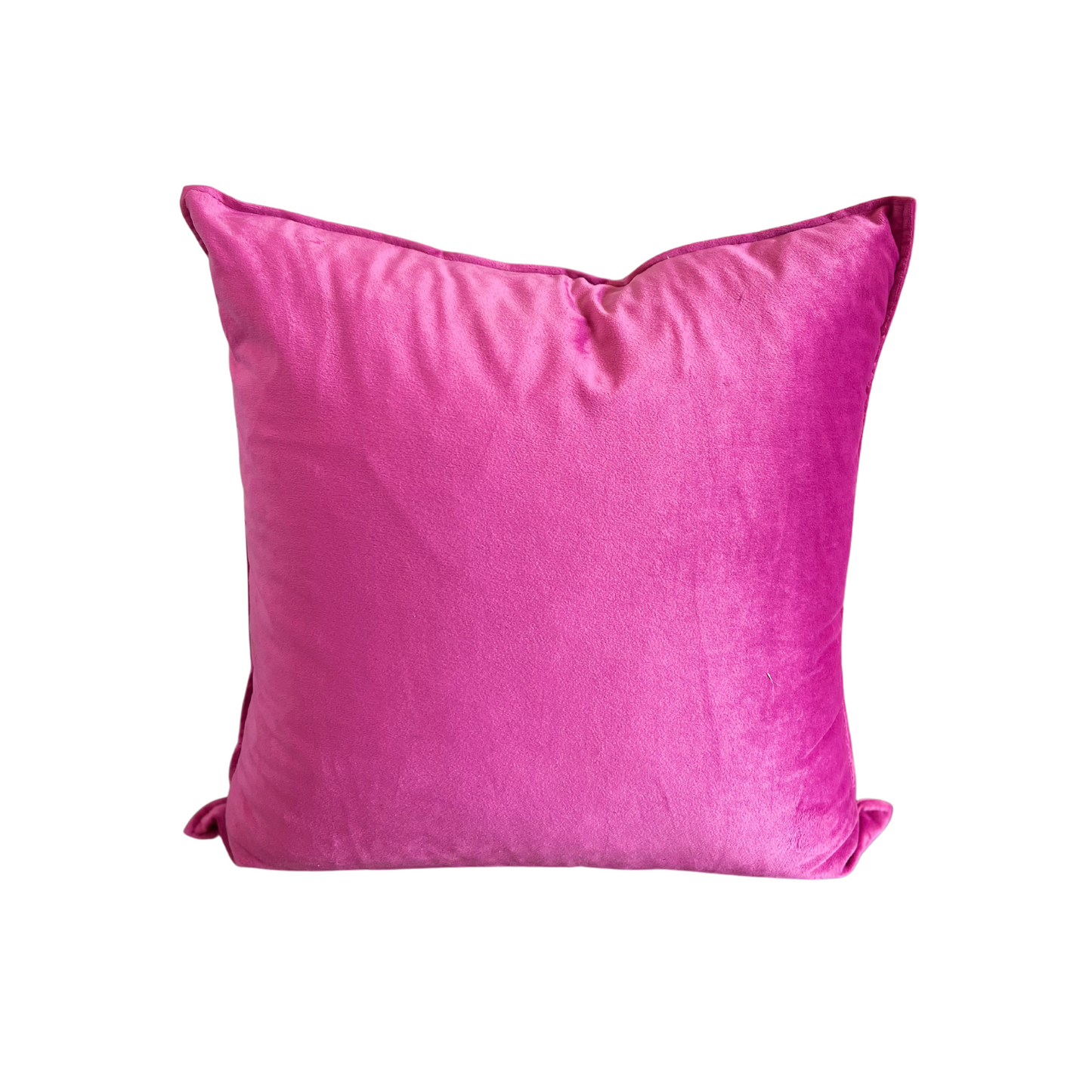 Bright Pink Velvet Accent Pillow