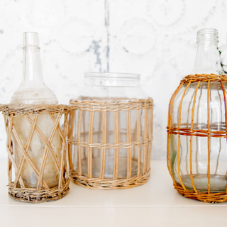 Wicker Wrapped Bottle