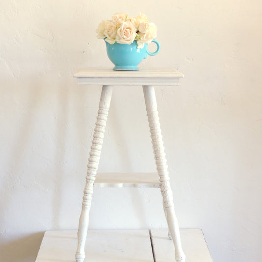 Pyramid Side Table - White