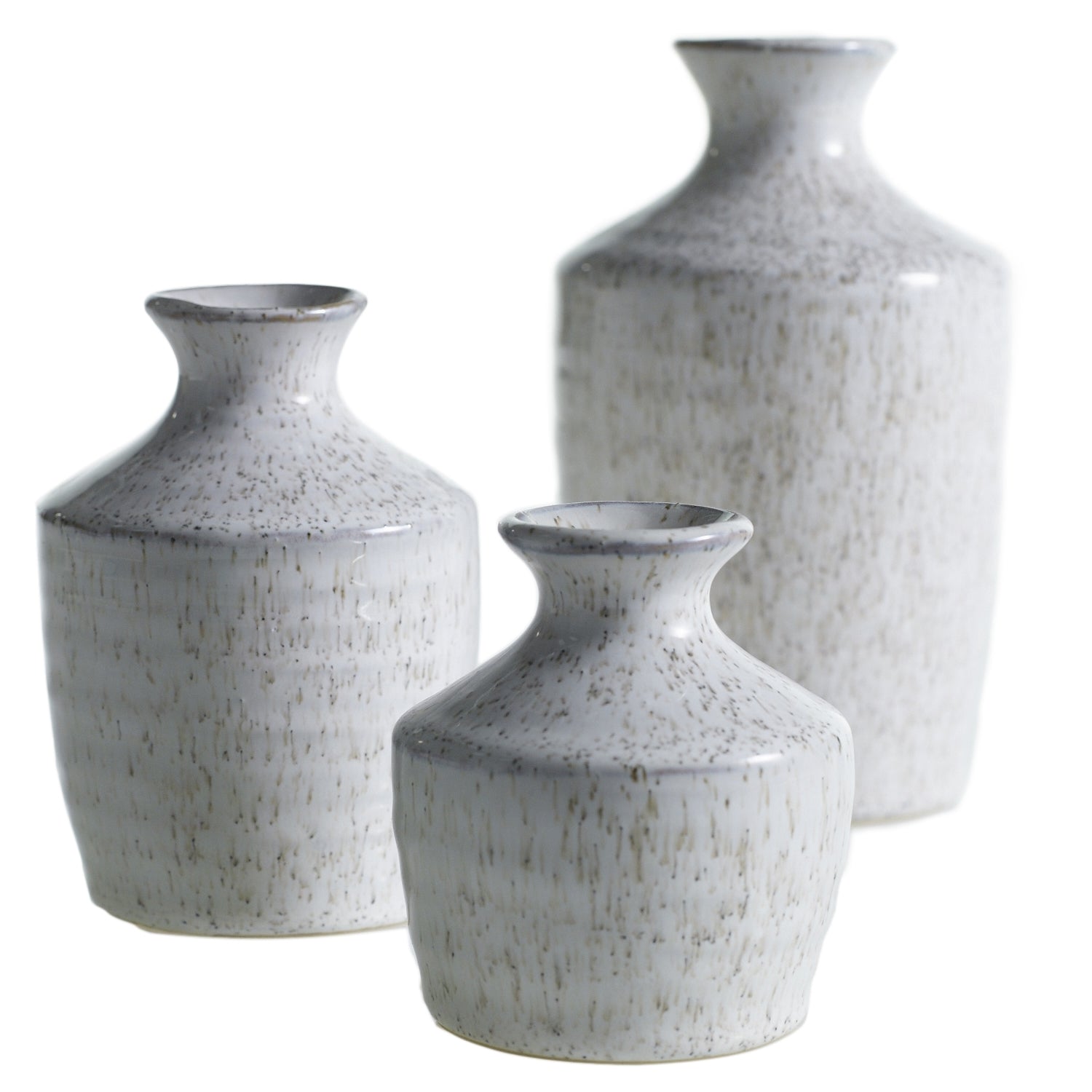 Speckled Ceramic Bud Vase Collection