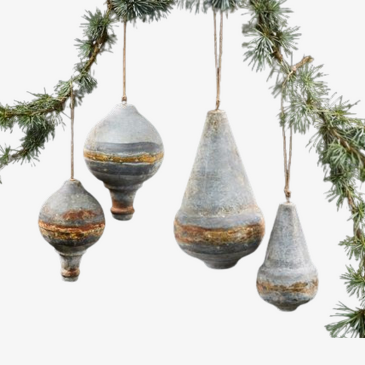 Weathered Metal Finial Ornament