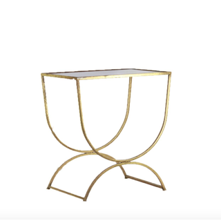 Gold Crescent Side Table
