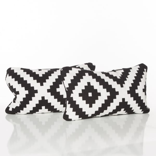 Black & White Ikat Pillows