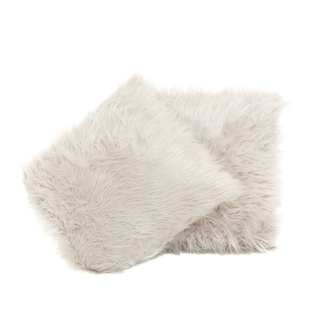 Grey Fur Pillow