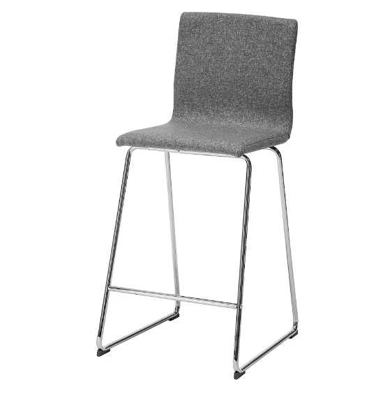 Grey Tweed Counter Stool