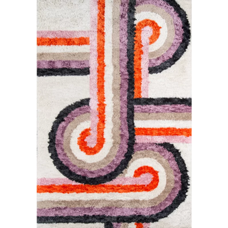 Tufted Retro Purple Rug