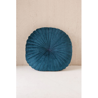 Royal Blue Tufted Round Pillow