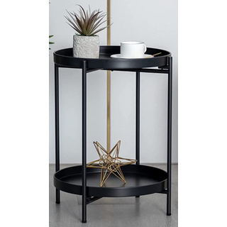 Black Tray Side Table