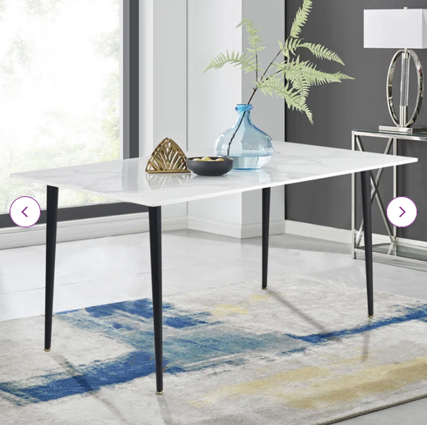 Marble & Metal Dining Table