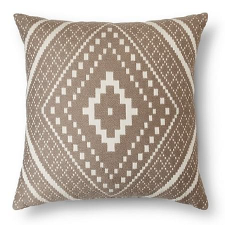 Taupe Diamond Pillow
