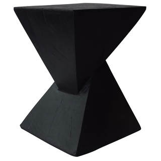 Black Geometric Side Table
