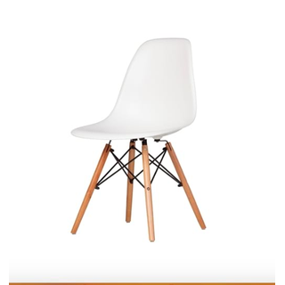 White Modern Scoop Chair
