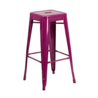 Purple Metal Bar Stool