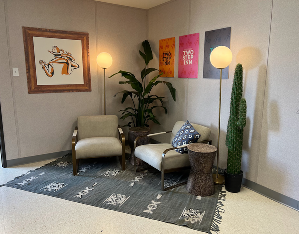 Faded Black Tribal Rug