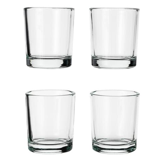 Small Clear Glass Votive with LED Tea Light