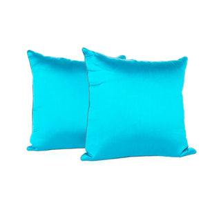 Sky Blue Silk Pillow