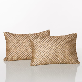 Gold Beaded Pillow