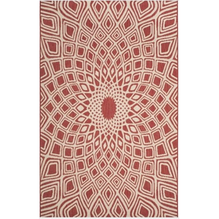 Courtyard Red/Beige Outdoor Rug