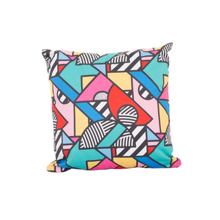 Bright Geometric Pillow