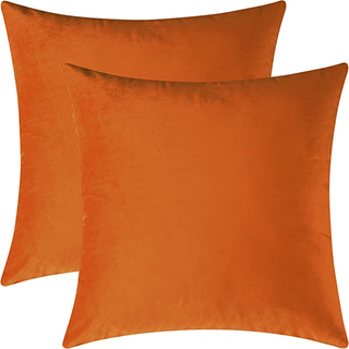 Orange Velvet Pillow
