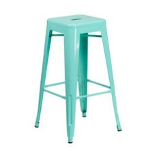 Mint Green Metal Bar Stool