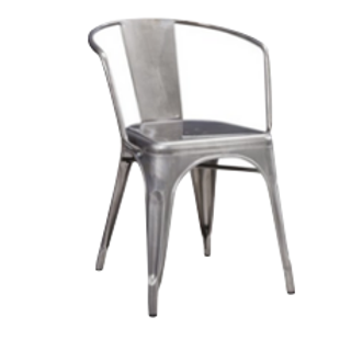 Industrial Metal Arm Chair
