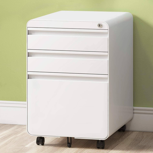 White Locks Filing Cabinet