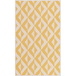 Yellow Geometric Outdoor Rug