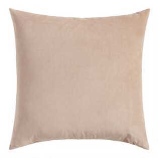 Tan Velvet Throw Pillow