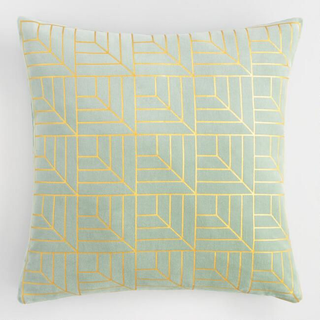 Jade Gold Geo Pillow
