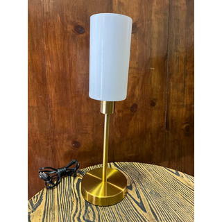 Gold Table Lamp with Cylinder Top