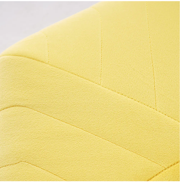 Yellow Velvet Hexagonal Ottoman