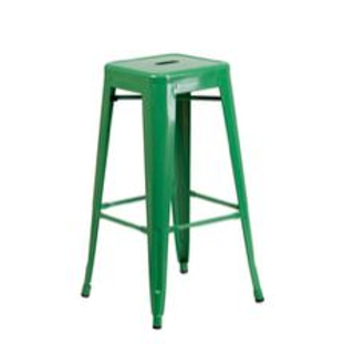 Green Metal Bar Stool