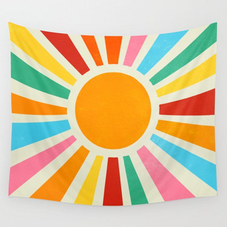 Retro Sunrise Wall Tapestry
