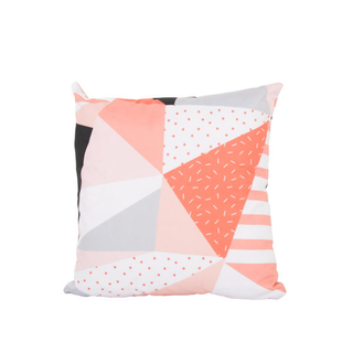 Salmon Geometric Pillow