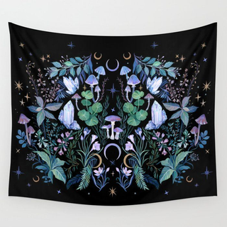 Mystical Garden Wall Tapestry