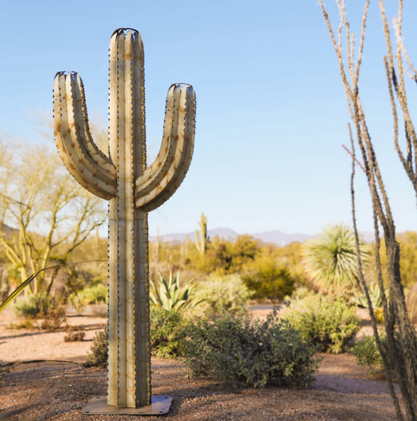 Desert Steel 5' Saguaro Garden Cactus